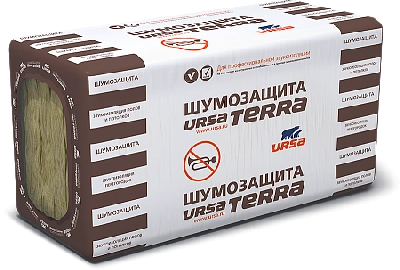 Профессиональная минераловатная плита URSA TERRA Шумозащита